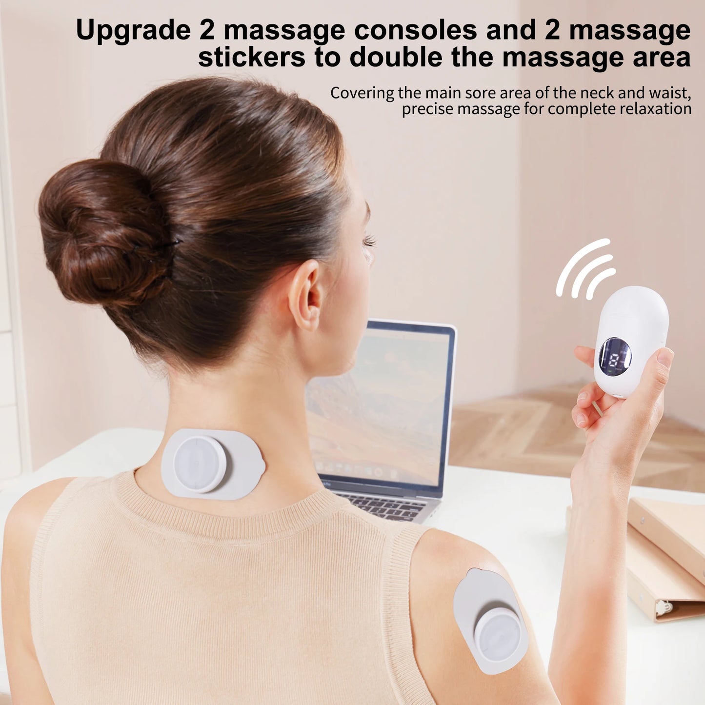 Wireless TENS & EMS Muscle Stimulator – 6 Massage Modes & 16 Intensity Levels for Full-Body Pain Relief and Recovery