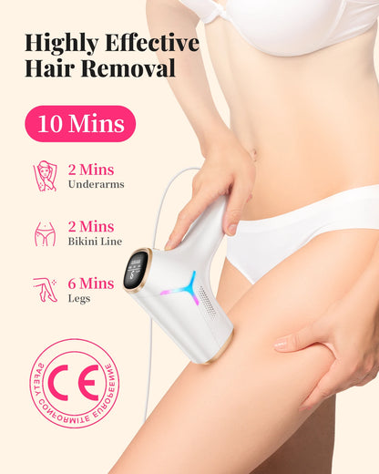 990,000 Flashes IPL Laser Hair Removal Device – Painless Permanent Hair Removal for Women & Men