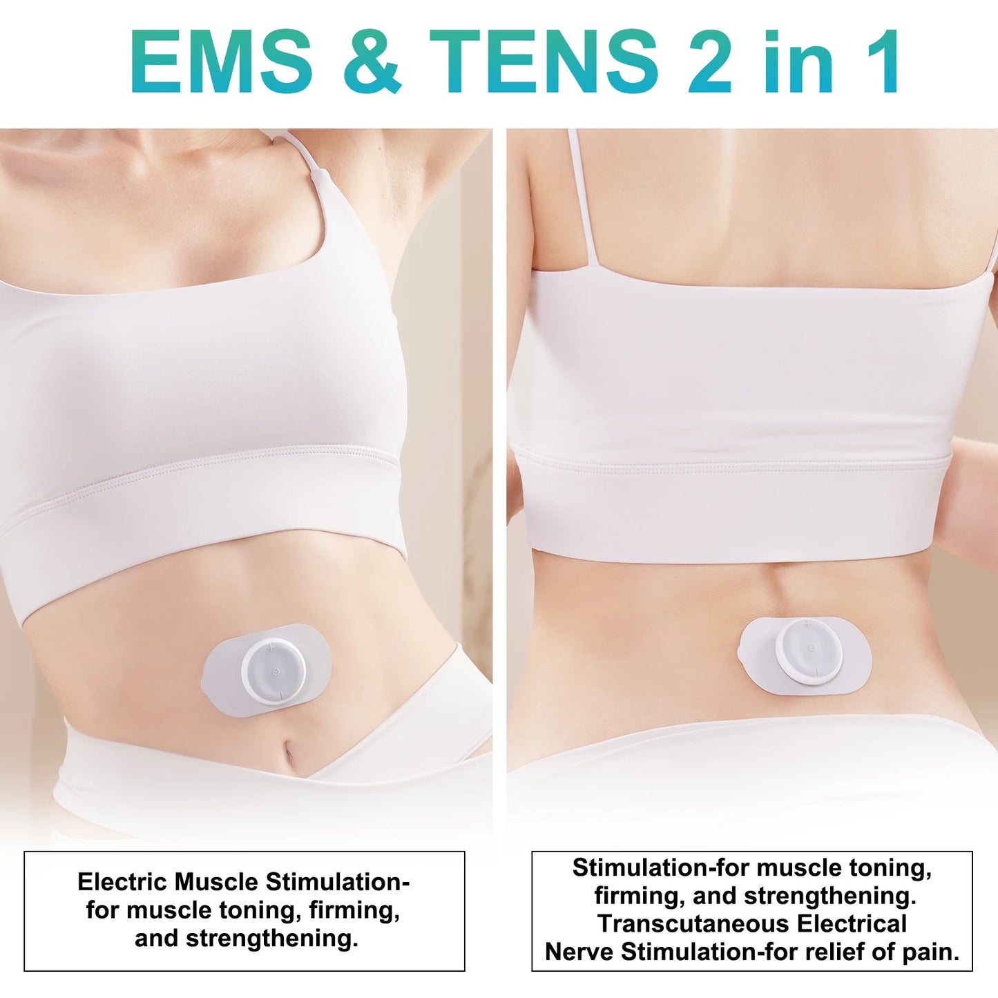 Wireless TENS & EMS Muscle Stimulator – 6 Massage Modes & 16 Intensity Levels for Full-Body Pain Relief and Recovery