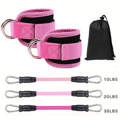 Ankle Straps Resistance Bands Set – Fitness Workout Equipment for Legs, Hips & Glutes Strength Training