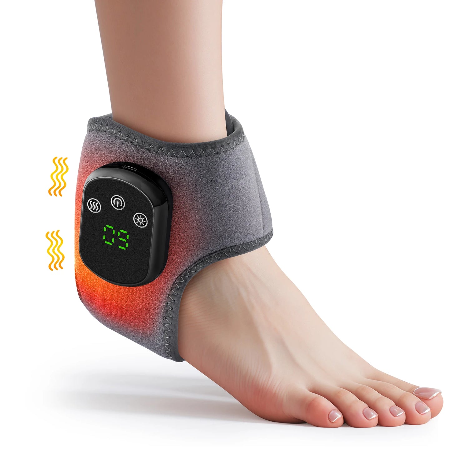 Electric Ankle Massager – Heated Vibration Therapy Wrap for Foot and Joint Pain Relief